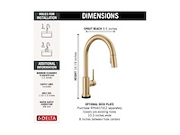 Delta faucet trinsic gold keukenkraan - afbeelding 3 van  4