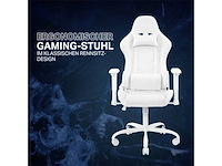 Deltaco gaming white line wch80 gamingstoel pu-leer wit - afbeelding 2 van  5