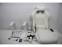 Deltaco gaming white line wch80 gamingstoel pu-leer wit - afbeelding 4 van  5