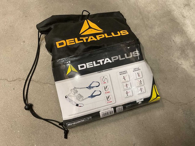 Deltaplus an218s200cdd 2m vallijn met energie-absorber (2x) - afbeelding 2 van  2