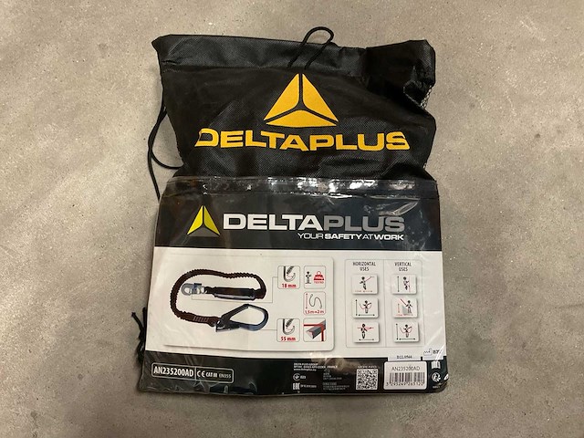Deltaplus an235200ad 1.5-2m vallijn met energie-absorber - afbeelding 2 van  2
