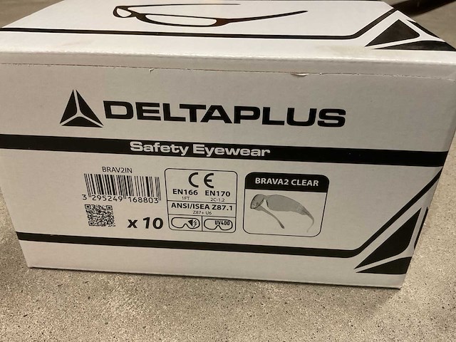 Deltaplus brava2 clear doos á 10 stuks veiligheidsbrillen (3x) - afbeelding 2 van  3