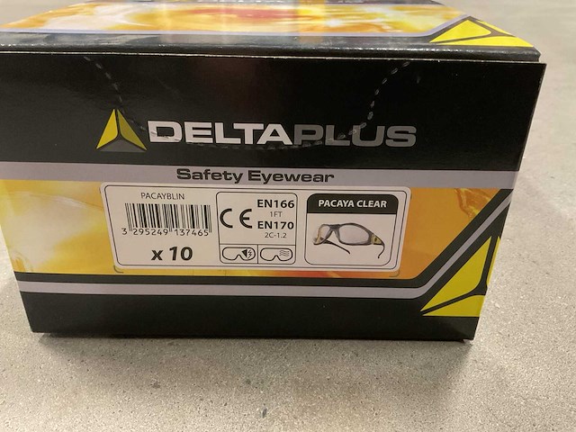 Deltaplus pacaya clear doos á 10 stuks veiligheidsbrillen (4x) - afbeelding 2 van  2
