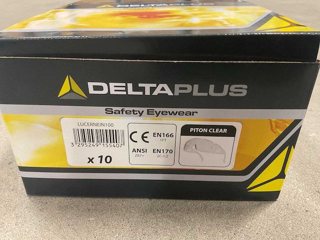 Deltaplus piton clear doos á 10 stuks veiligheidsbrillen (2x) - afbeelding 2 van  2