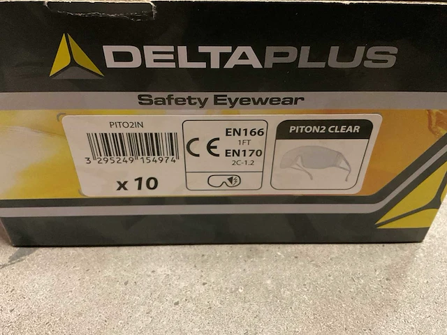 Deltaplus piton2 clear doos á 10 stuks veiligheidsbrillen (2x) - afbeelding 3 van  3