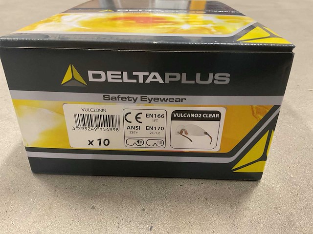 Deltaplus vulcano2 clear doos á 10 stuks veiligheidsbrillen - afbeelding 2 van  3