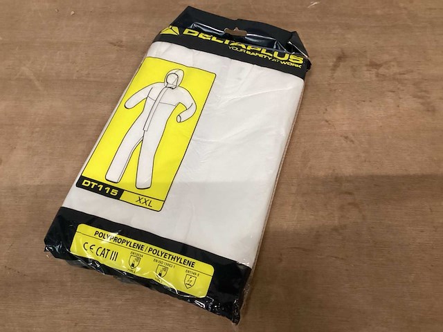 Deltaplus wegwerpoverall maat xxl (9x) - afbeelding 1 van  6