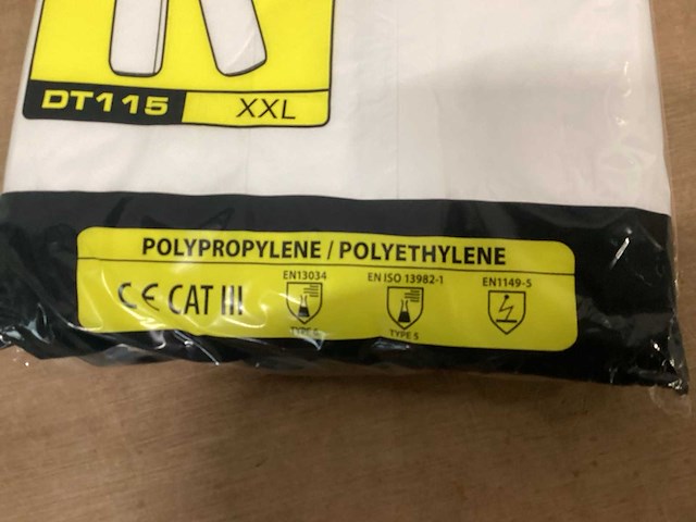 Deltaplus wegwerpoverall maat xxl (9x) - afbeelding 2 van  6