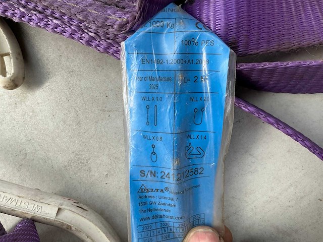 Deltasling hijsband 1000kg (7x) - afbeelding 2 van  2