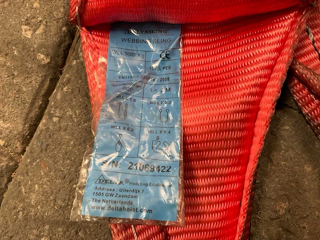 Deltasling webbing sling hijsbanden (4x) - afbeelding 4 van  4