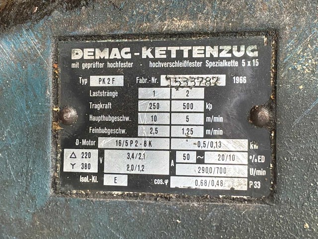 Demac pk2l elektrische kettingtakel (4x) - afbeelding 2 van  10