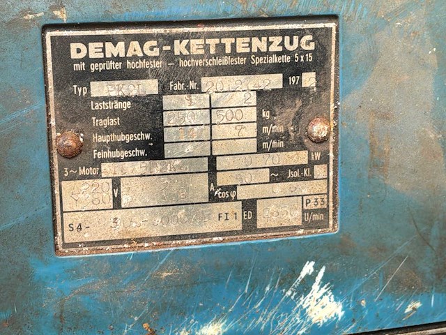Demac pk2l elektrische kettingtakel (4x) - afbeelding 10 van  10