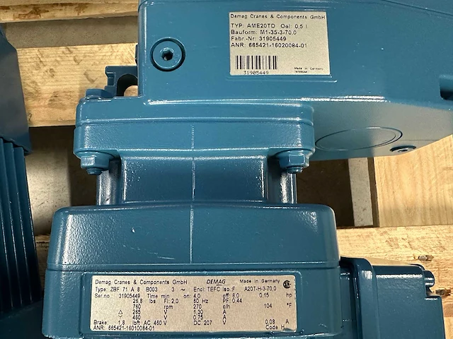 Demag - 3x industriële haakse tandwielmotoren met rem - afbeelding 6 van  10