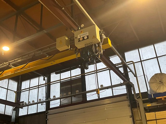 Demag 16954201 enkelligger bovenloopkraan 1 ton v.v. loopcat met elektro kettingtakel + 55 meter m1 kraanbaan - afbeelding 6 van  12