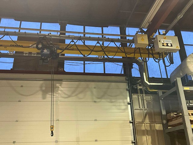 Demag 16954201 enkelligger bovenloopkraan 1 ton v.v. loopcat met elektro kettingtakel + 55 meter m1 kraanbaan - afbeelding 8 van  12