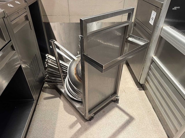 Demeyere - rvs transportkar met 20x wokpan - afbeelding 5 van  5