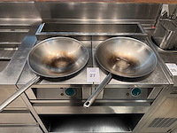 Demeyre - rvs transportkar met 21x wokpan (2x) - afbeelding 4 van  5