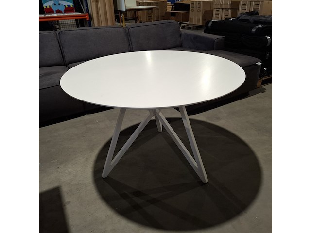 Demo eettafel, studio henk, eiken butterfly, wit - afbeelding 1 van  6