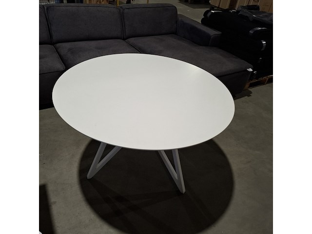 Demo eettafel, studio henk, eiken butterfly, wit - afbeelding 2 van  6