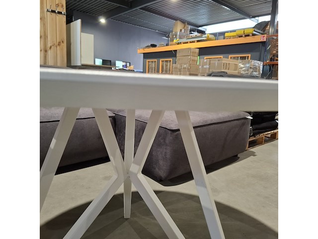 Demo eettafel, studio henk, eiken butterfly, wit - afbeelding 4 van  6