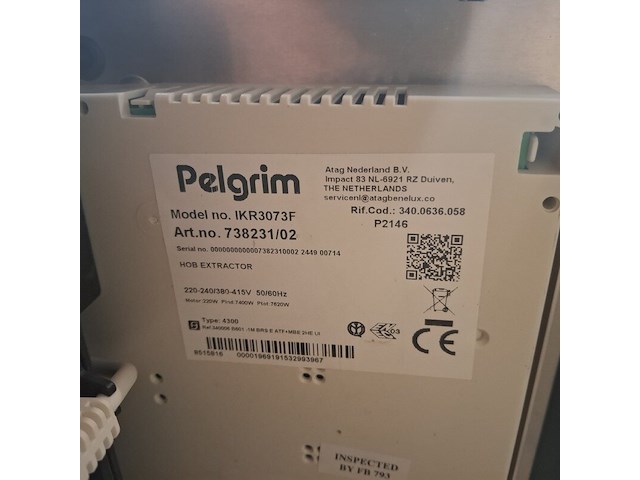 Demo inductie kookplaat met afzuigsysteem, pelgrim, ikr 3073f - afbeelding 6 van  7