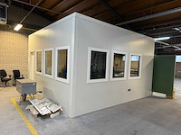 Demontabele kantoorunit 500x500x280cm v.v. dubbelglas + stroomvoorzieningen - afbeelding 1 van  7