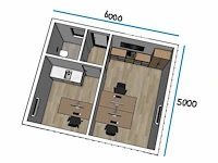 Demontabele kantoorunit tuinkantoor hout designlook - afbeelding 12 van  61