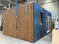Demontabele kantoorunit tuinkantoor hout designlook - afbeelding 59 van  61