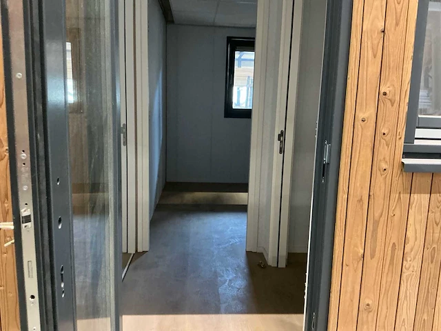 Demontabele kantoorunit tuinkantoor hout designlook - afbeelding 5 van  47