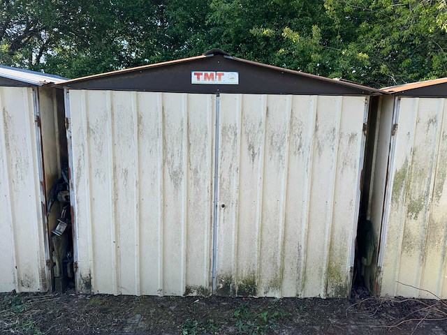 Demontabele opslagunit 18,5m2 v.v. dubbele deuren + slot - afbeelding 2 van  5