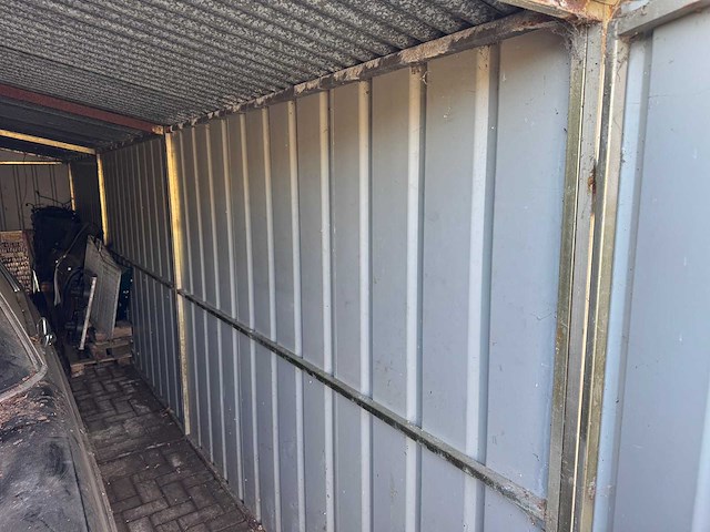 Demontabele opslagunit 18,5m2 v.v. dubbele deuren + slot - afbeelding 5 van  5