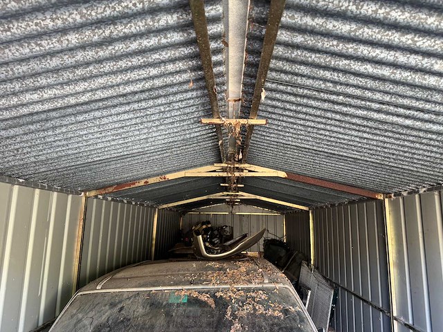 Demontabele opslagunit 18,5m2 v.v. dubbele deuren + slot - afbeelding 4 van  5