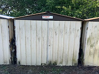 Demontabele opslagunit 18,5m2 v.v. dubbele deuren + slot - afbeelding 2 van  3