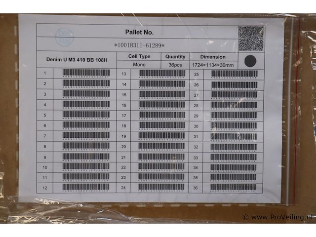 Denim u m3 zonnepaneel 108h 410bb - 1 pallet á 36 stuks - afbeelding 3 van  4
