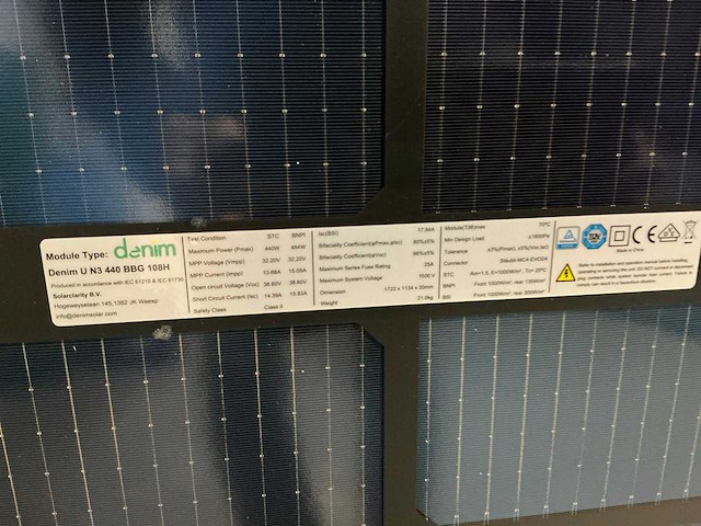 Denim u n3 440 bbp 108h zonnepaneel (6x) - afbeelding 2 van  2