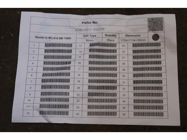 Denim u zonnepaneel m3 410 bb 108h u-m3-410-bb-108h - 1 pallet á 36 stuks - afbeelding 3 van  5