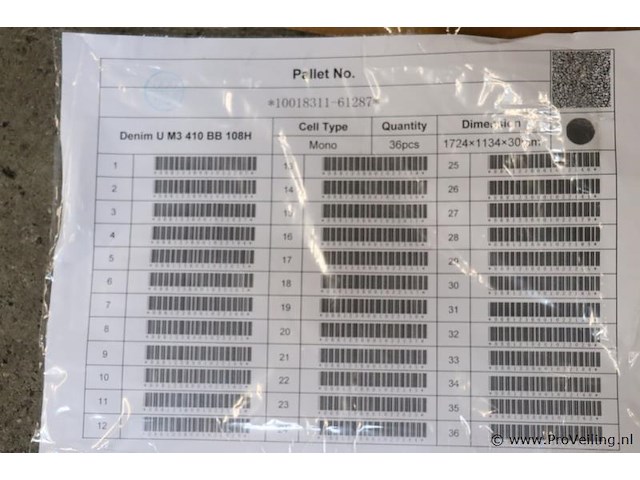 Denim zonnepaneel u m3 410 bb 108h - 1 pallet á 36 stuks - afbeelding 3 van  5