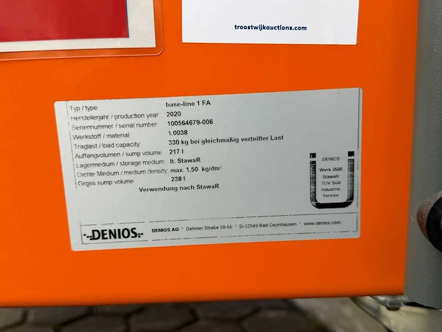 Denios - 2020 - base line 1 fa - olie lekbak - afbeelding 5 van  6