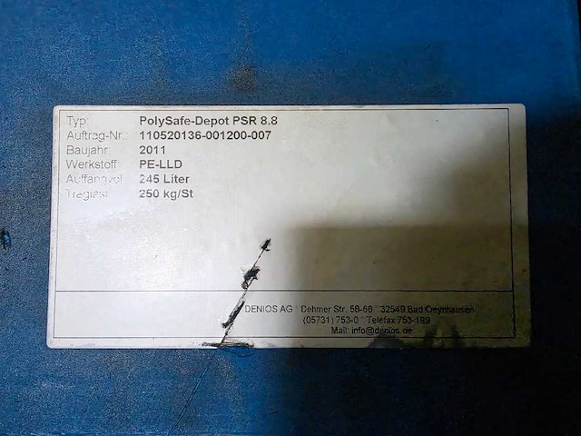 Denios ag - 2011 - poly safe depot 8.8 - olie opvangbak - afbeelding 7 van  7