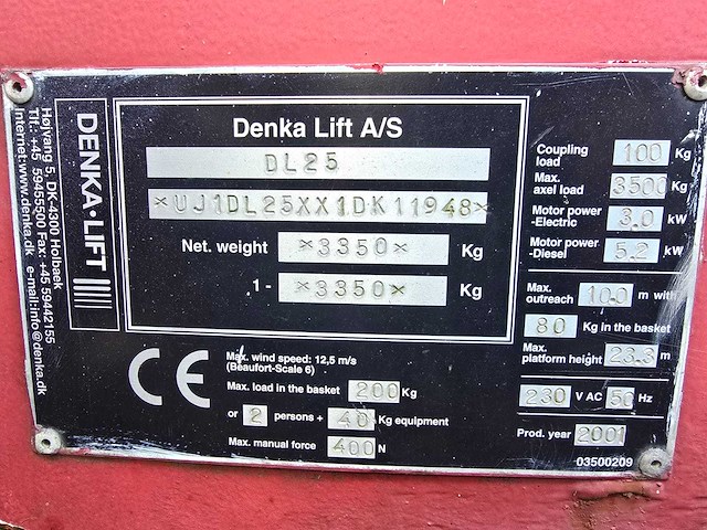 Denka-lift 2001 dl25 mobiele kraan - afbeelding 9 van  17