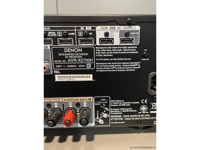 Denon av-receiver type avr-x2700h - afbeelding 3 van  3