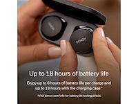 Denon perl earbuds draadloze oordopjes zwart - afbeelding 3 van  4