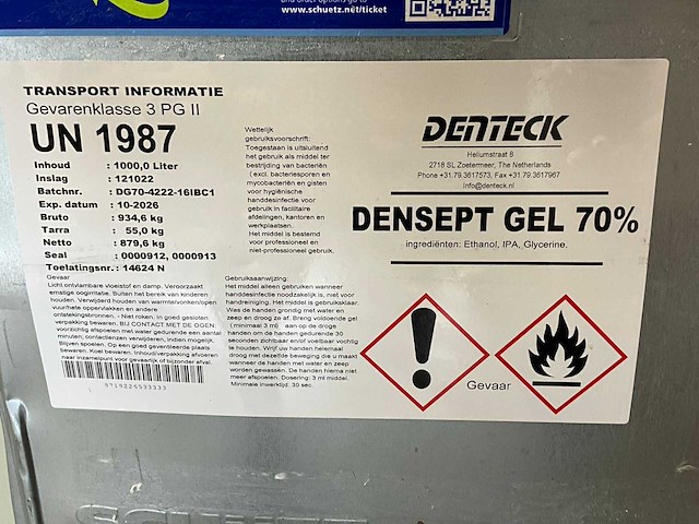 Denteck densept gel 70% 1000 liter - afbeelding 5 van  5