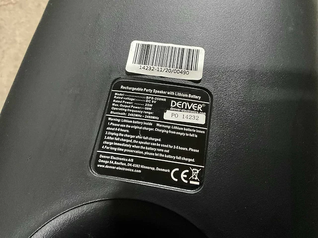 Denver bps-350 nr bluetooth speakers - afbeelding 6 van  6