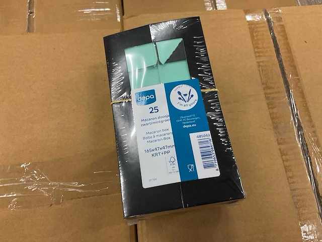 Depa 165x47x47mm krt+pp 485062 doos á 400 stuks macaron doosjes (22x) - afbeelding 2 van  4