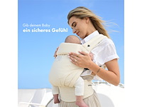 Deryan amora draagzak linnen en katoen baby draagzak ergonomisch cream - afbeelding 2 van  4