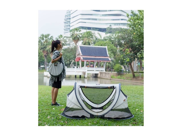 Deryan baby luxe reisbed met matras incl. klamboe & reistas cream - afbeelding 3 van  5