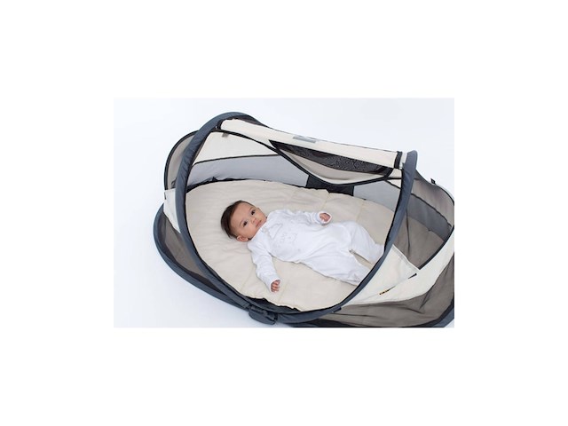 Deryan baby luxe reisbed met matras incl. klamboe &reistas cream - afbeelding 2 van  3