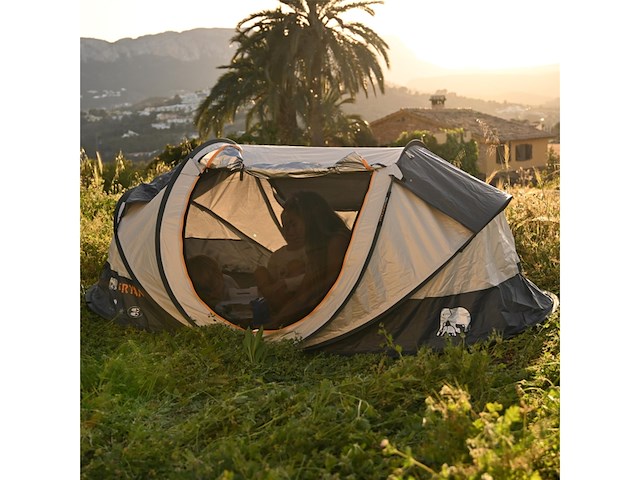 Deryan luxe cocoon pop up tent anti-uv 50+ 2 seconds cream - afbeelding 3 van  5