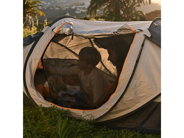 Deryan luxe cocoon pop up tent anti-uv 50+ 2 seconds cream - afbeelding 4 van  5